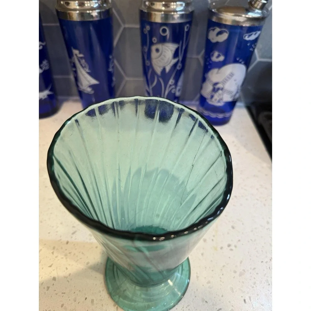 Jeannette Ultramarine Swirl Teal 7 5/8